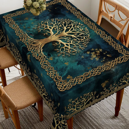 Viking Tree Branches Tablecloth Norse Pagan Table Decor-MoonChildWorld