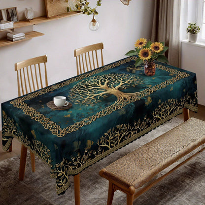 Viking Tree Branches Tablecloth Norse Pagan Table Decor-MoonChildWorld