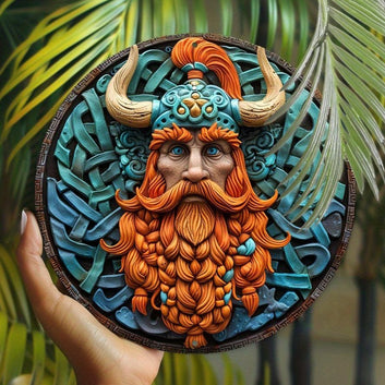 Viking Warrior Metal Tin Sign Norse Viking Metal Sign-MoonChildWorld