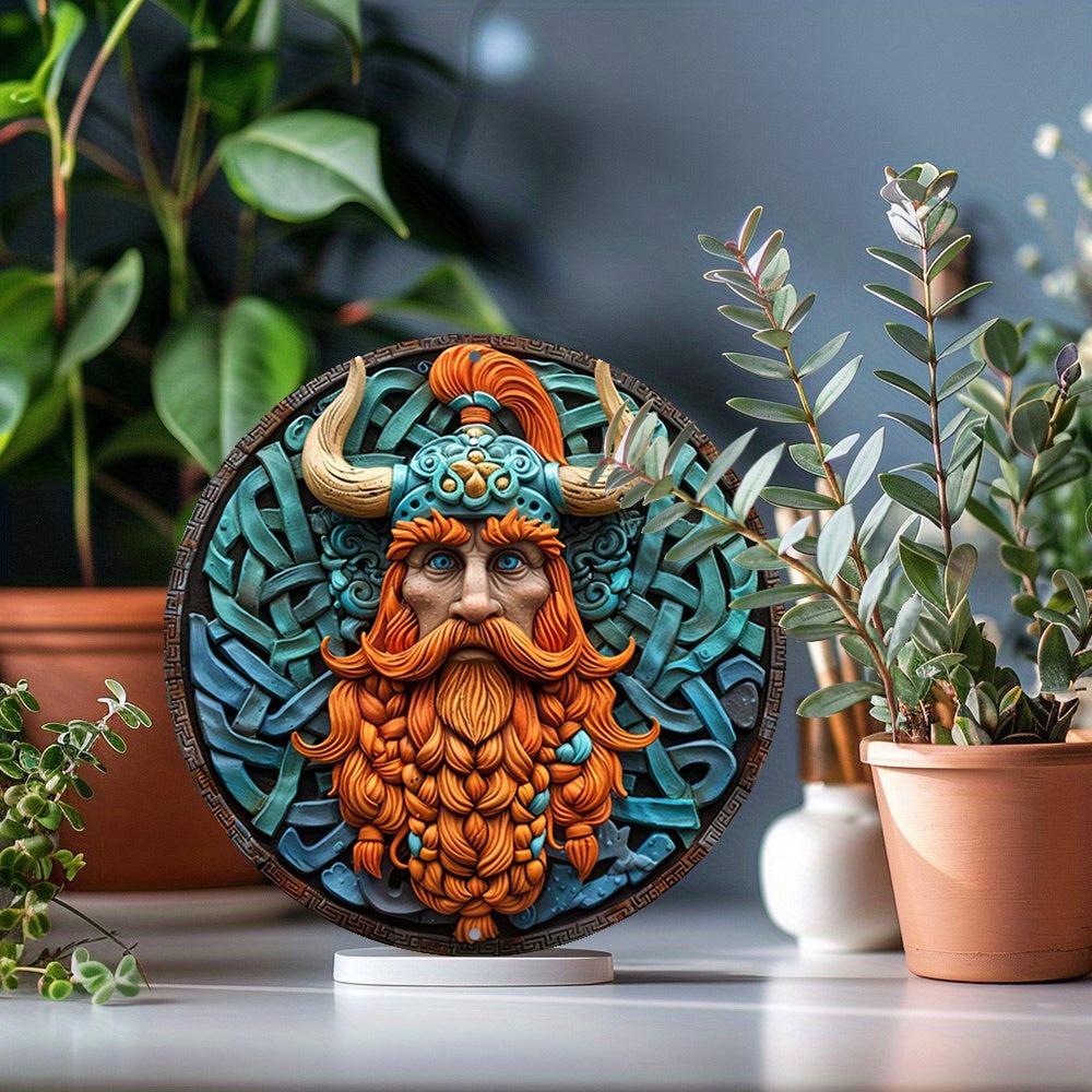 Viking Warrior Metal Tin Sign Norse Viking Metal Sign-MoonChildWorld