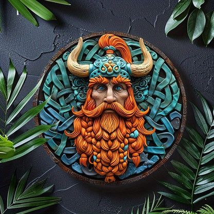 Viking Warrior Metal Tin Sign Norse Viking Metal Sign-MoonChildWorld