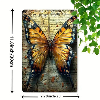 Vintage Butterfly Wall Art Butterfly Metal Sign Spirit Animal Home Decor-MoonChildWorld
