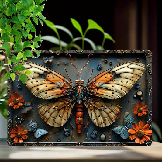Vintage Butterfly Wall Hanging Spirit Butterfly Metal Sign for Insect Home Decor-MoonChildWorld