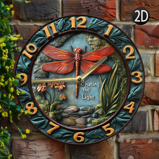 Vintage Dragonfly Wall Clock Insect Home decor-MoonChildWorld