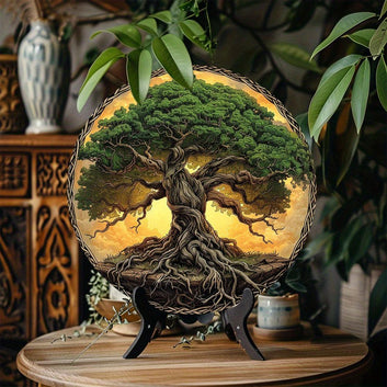 Vintage Tree Of Life Metal Sign Pagan Home Decor-MoonChildWorld