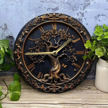 Vintage Tree of Life Wall Clock for Pagan Home Decor-MoonChildWorld