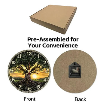 Vintage Tree of Life Wall Clock for Pagan Home Decor-MoonChildWorld