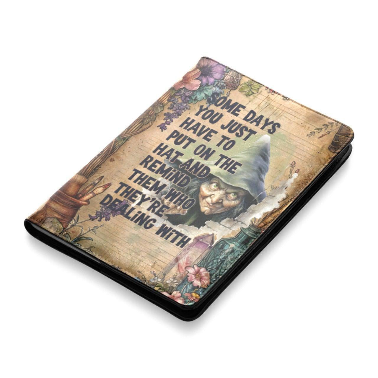 Vintage Witch Halloween Leather Notebook A5-MoonChildWorld