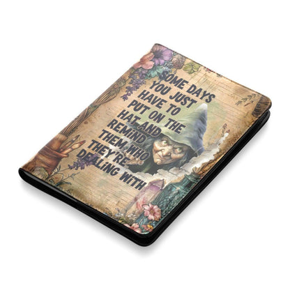 Vintage Witch Halloween Leather Notebook A5-MoonChildWorld