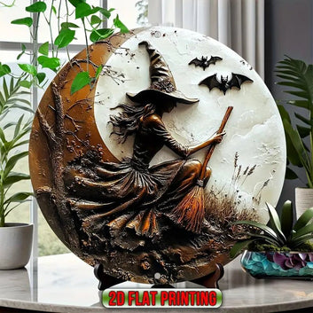 Vintage Witch Metal Sign Halloween Home Decor-MoonChildWorld