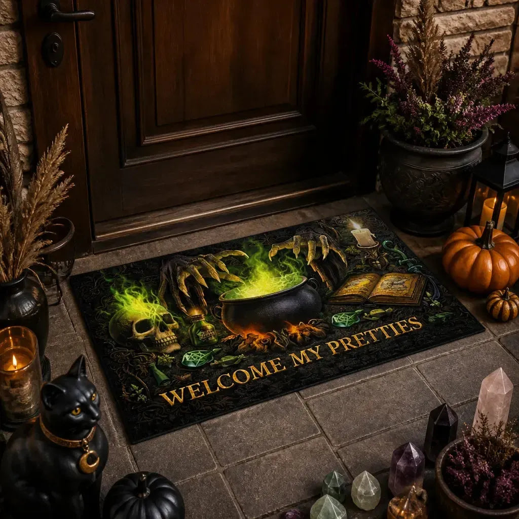 Welcome Witches Doormat – Spooky Witchy Halloween Welcome Mat for Gothic Entryway_mockup_1.webp