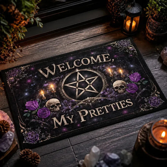 Witchcraft Pentagram Welcome Witches Doormat – Witchy Halloween Welcome Mat for Gothic Entryway_mockup_2.webp