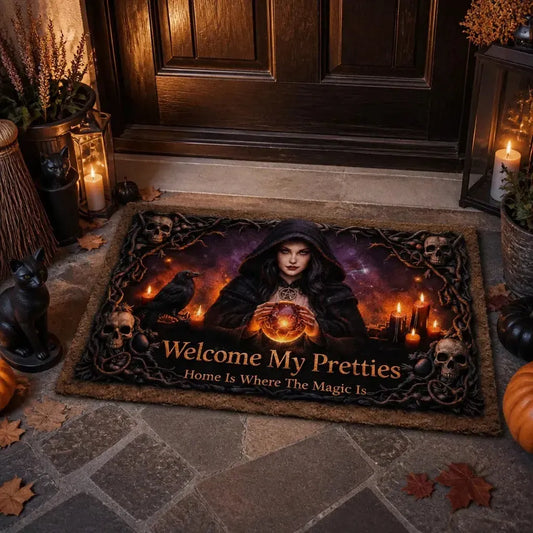 Welcome Witches Doormat – Spooky Witchy Halloween Welcome Mat for Gothic Entryway_mockup_1.webp