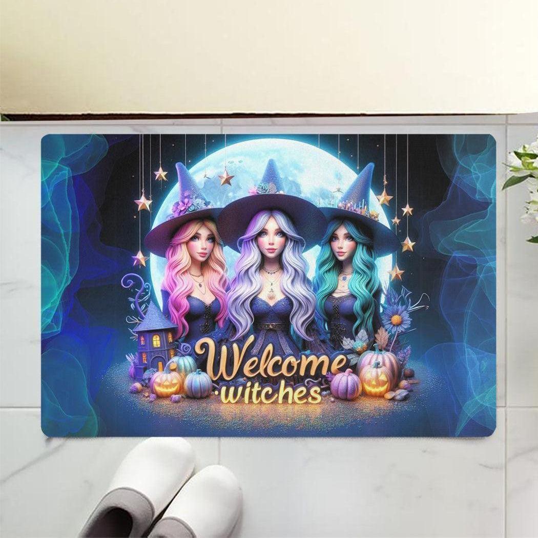 Welcome Witches Doormat - Halloween Witchy Doormat for Spooky Season 0-MoonChildWorld