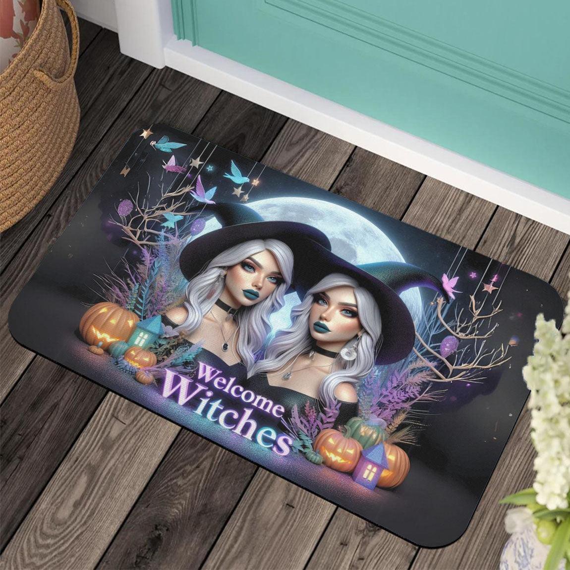Welcome Witches Doormat - Halloween Witchy Doormat for Spooky Season 0-MoonChildWorld