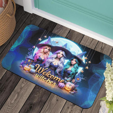 Welcome Witches Doormat - Halloween Witchy Doormat for Spooky Season 0-MoonChildWorld
