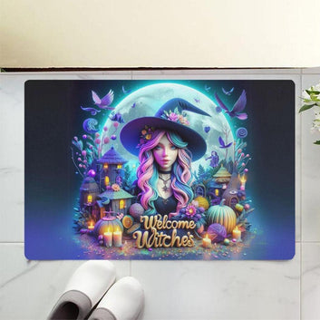 Welcome Witches Doormat Spooky Witchy Doormat for Halloween-MoonChildWorld