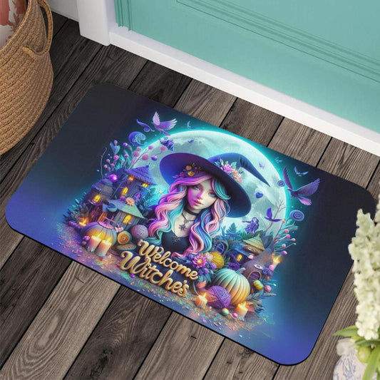 Welcome Witches Doormat Spooky Witchy Doormat for Halloween-MoonChildWorld