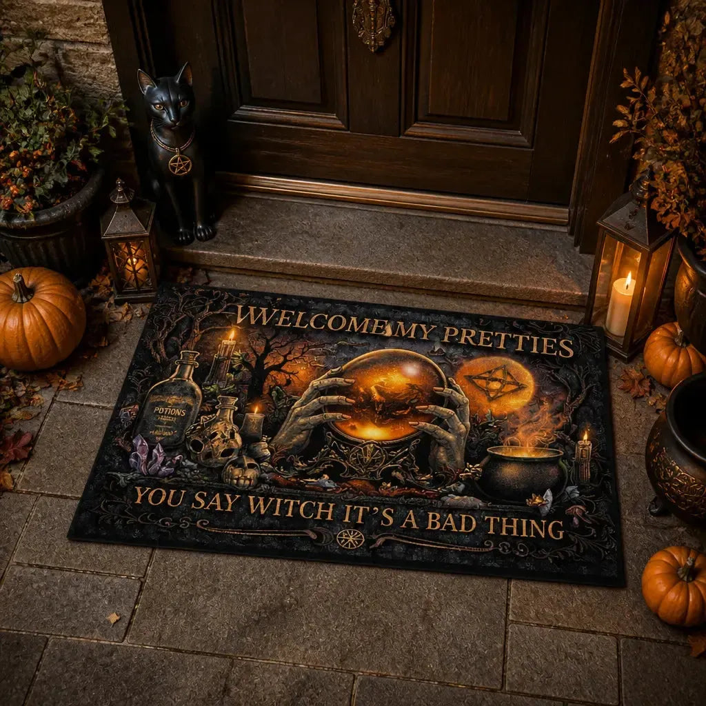 Welcome Witches Doormat – Spooky Witchy Halloween Welcome Mat for Gothic Entryway_mockup_1.webp