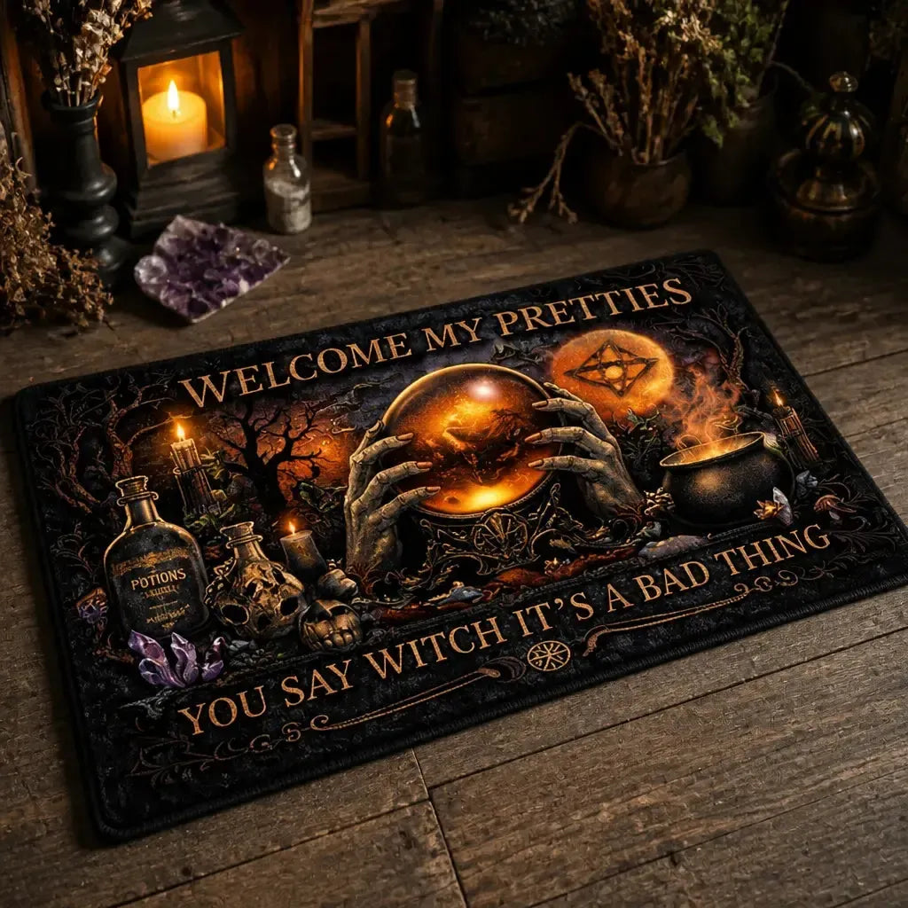 Welcome Witches Doormat – Spooky Witchy Halloween Welcome Mat for Gothic Entryway_mockup_2.webp