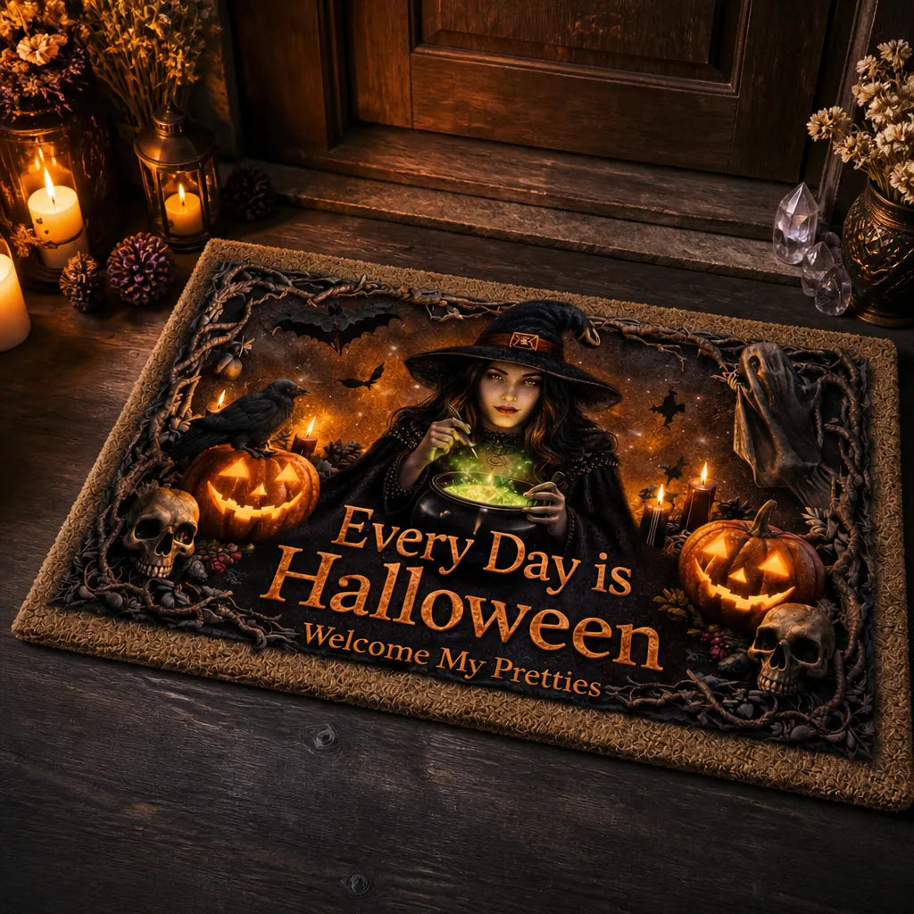 Welcome Witches Doormat – Spooky Witchy Halloween Welcome Mat for Gothic Entryway_mockup_2.webp