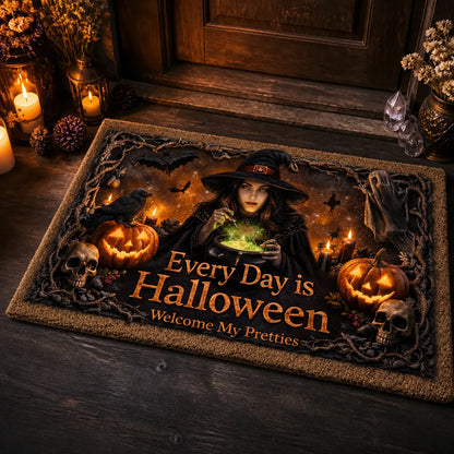 Welcome Witches Doormat – Spooky Witchy Halloween Welcome Mat for Gothic Entryway_mockup_2.webp