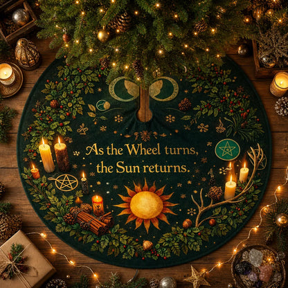 Wheel Turns Yule Tree Skirt – Pagan Witch Decor_mockup_2.webp