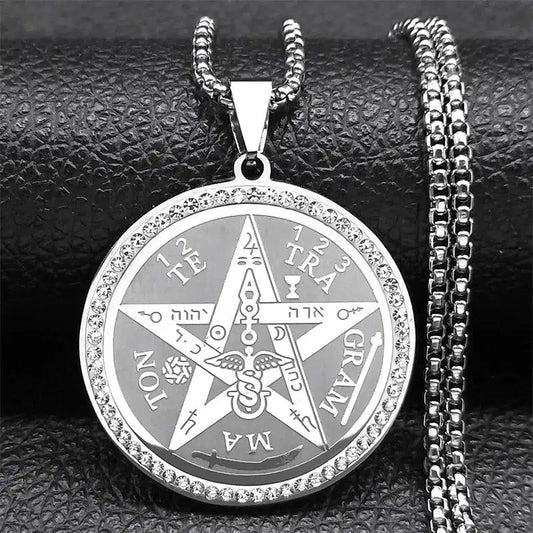Wicca Amulet Pentacle Necklace Witchcraft Jewelry-MoonChildWorld