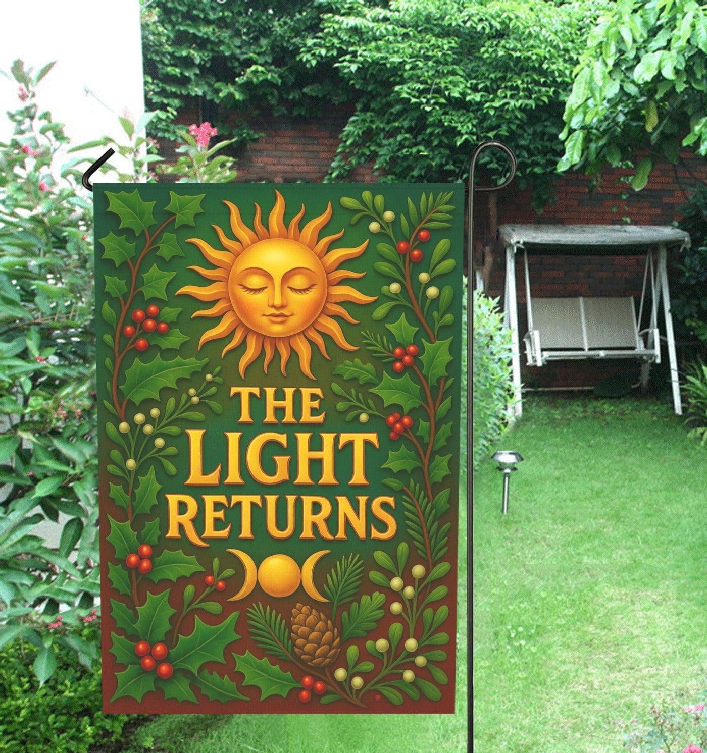 Wicca Blessed Yule Garden Flag and House Flag for Pagan Yule Home Decor-MoonChildWorld