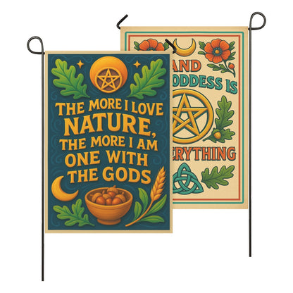 Wicca Goddess Garden Flag & Pagan House Flag - Magical Yard Decor-MoonChildWorld
