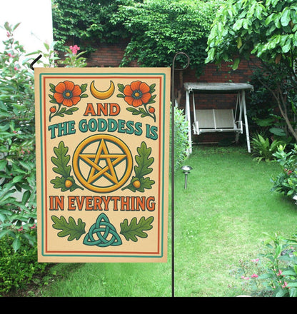 Wicca Goddess Garden Flag & Pagan House Flag - Magical Yard Decor-MoonChildWorld