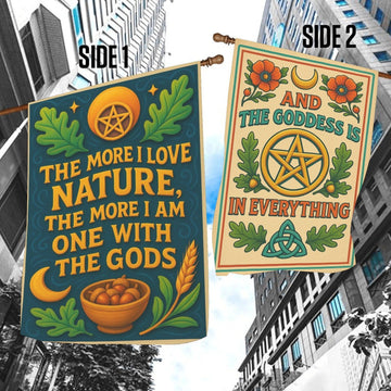 Wicca Goddess Garden Flag & Pagan House Flag - Magical Yard Decor-MoonChildWorld
