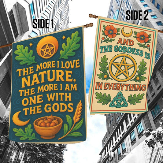 Wicca Goddess Garden Flag & Pagan House Flag - Magical Yard Decor