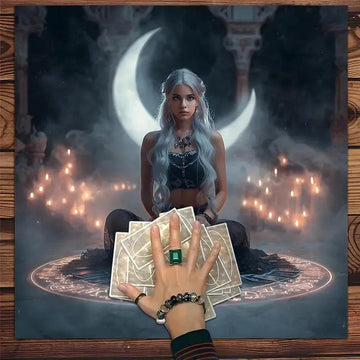 Wicca Goddess Moon Witch Altar Cloth Witchcraft Tarot Tablecloth for Reading Divination Wicca Home Decor-MoonChildWorld