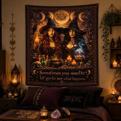 Wicca Moon Phases Dark Witch Tapestry – Gothic Occult Halloween Wall Hanging_mockup_1.webp