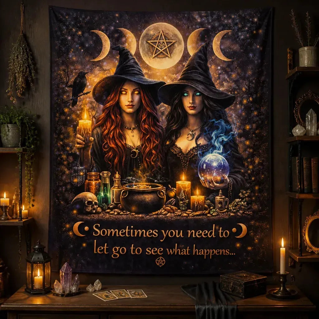 Wicca Moon Phases Dark Witch Tapestry – Gothic Occult Halloween Wall Hanging_mockup_2.webp