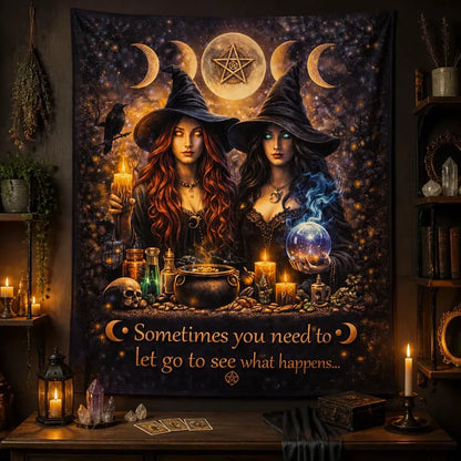 Wicca Moon Phases Dark Witch Tapestry – Gothic Occult Halloween Wall Hanging_mockup_2.webp