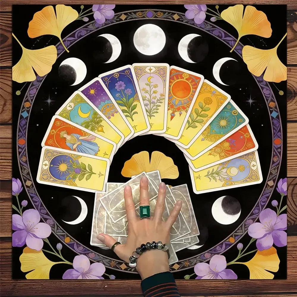 Wicca Tarot Cards Altar Cloth Pagan Tablecloth For Rituals, Tarot Reading & Home Decor-MoonChildWorld