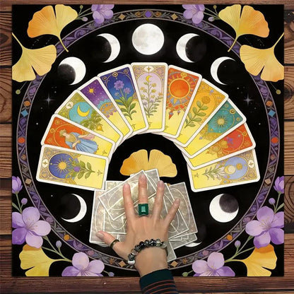 Wicca Tarot Cards Altar Cloth Pagan Tablecloth For Rituals, Tarot Reading & Home Decor-MoonChildWorld