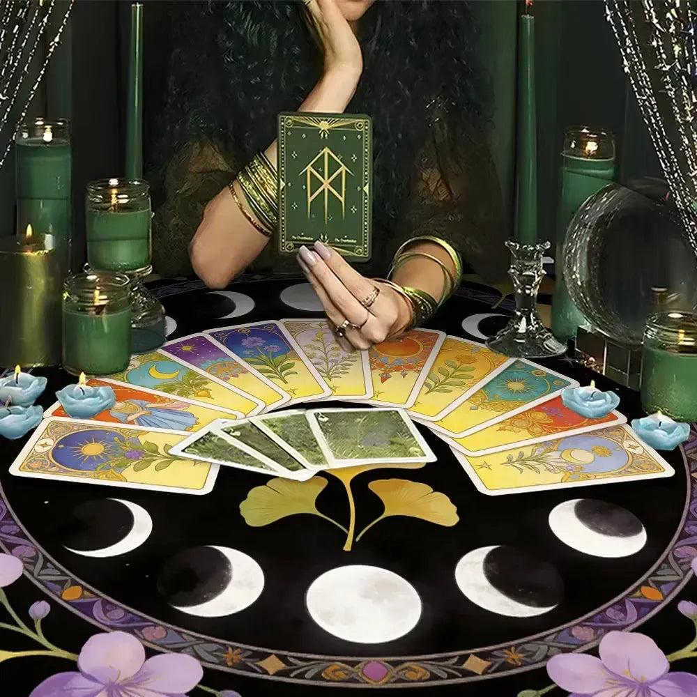 Wicca Tarot Cards Altar Cloth Pagan Tablecloth For Rituals, Tarot Reading & Home Decor-MoonChildWorld