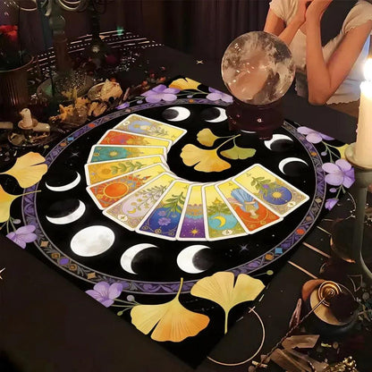 Wicca Tarot Cards Altar Cloth Pagan Tablecloth For Rituals, Tarot Reading & Home Decor-MoonChildWorld