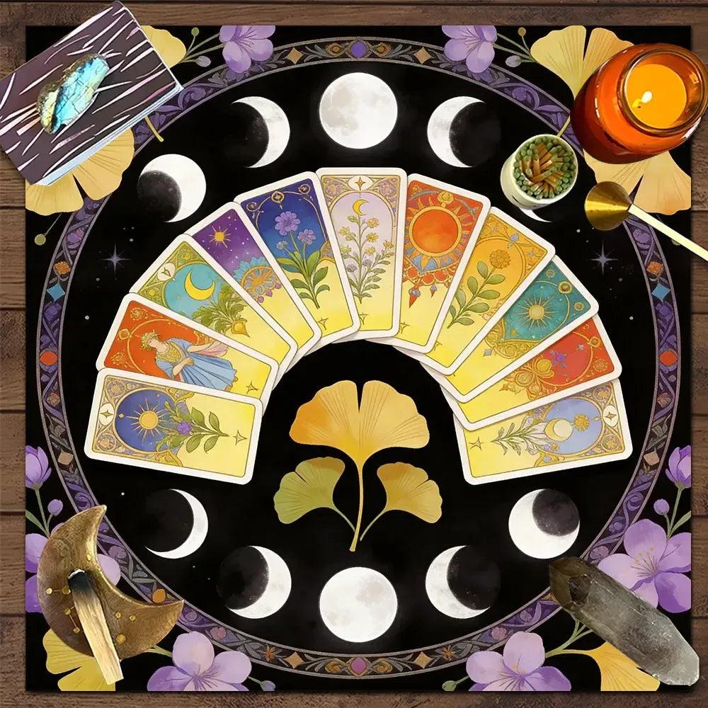 Wicca Tarot Cards Altar Cloth Pagan Tablecloth For Rituals, Tarot Reading & Home Decor-MoonChildWorld