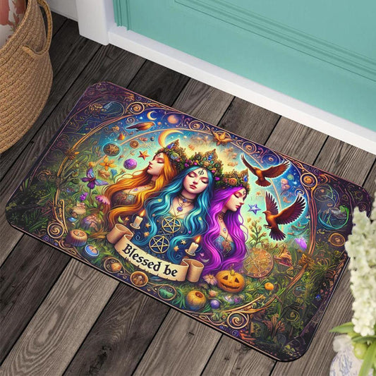 Wicca Triple Goddess Doormat for Pagan Home Decor-MoonChildWorld