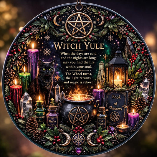 Wiccan Altar Yule Ceramic Ornament – Pagan Ritual Tree Ornament-MoonChildWorld