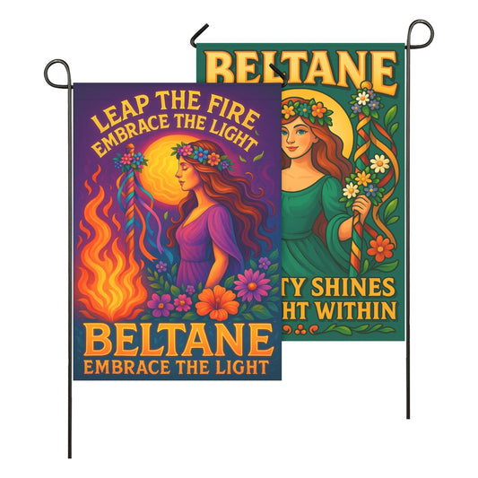 Wiccan Beltane Sabbat Garden Flag and House Flag for Pagan Home Decor-MoonChildWorld