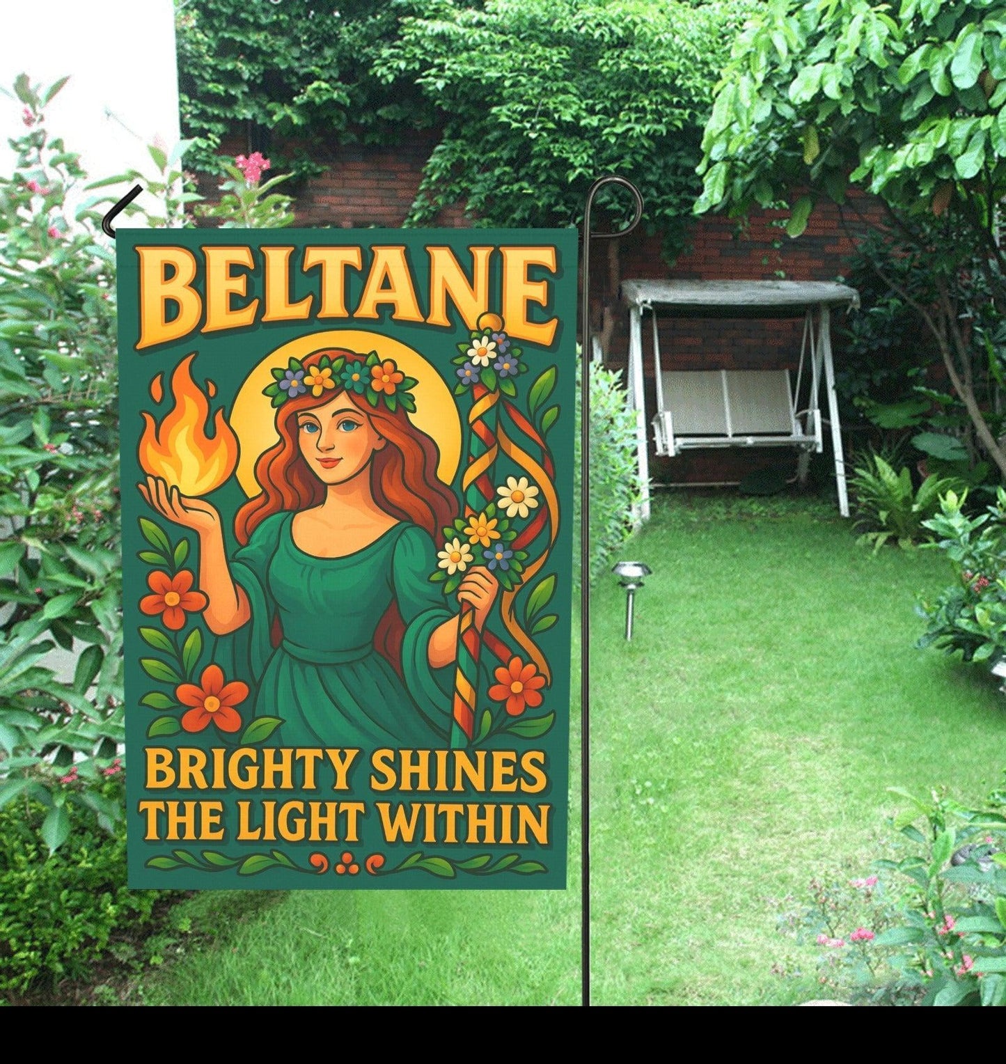 Wiccan Beltane Sabbat Garden Flag and House Flag for Pagan Home Decor-MoonChildWorld