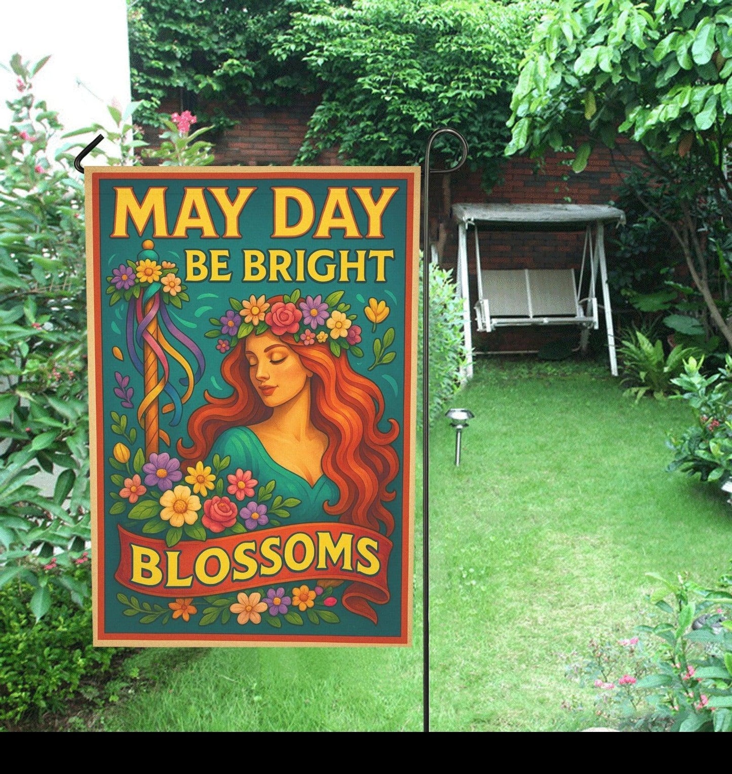 Wiccan Beltane Sabbat Garden Flag and House Flag for Pagan Home Decor-MoonChildWorld