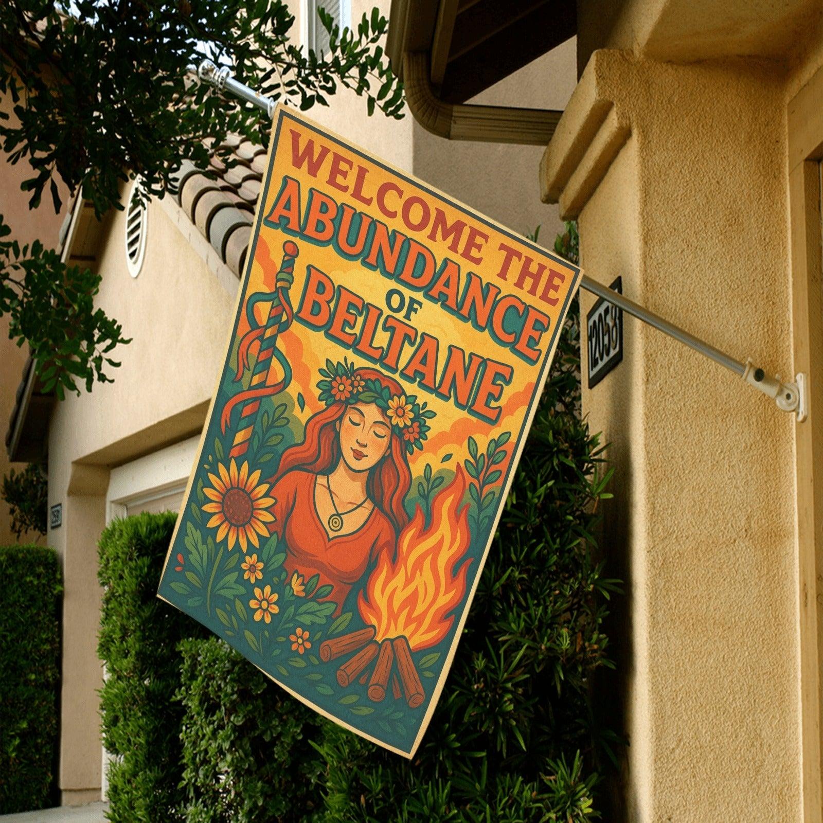 Wiccan Beltane Sabbat Garden Flag and House Flag for Pagan Home Decor-MoonChildWorld
