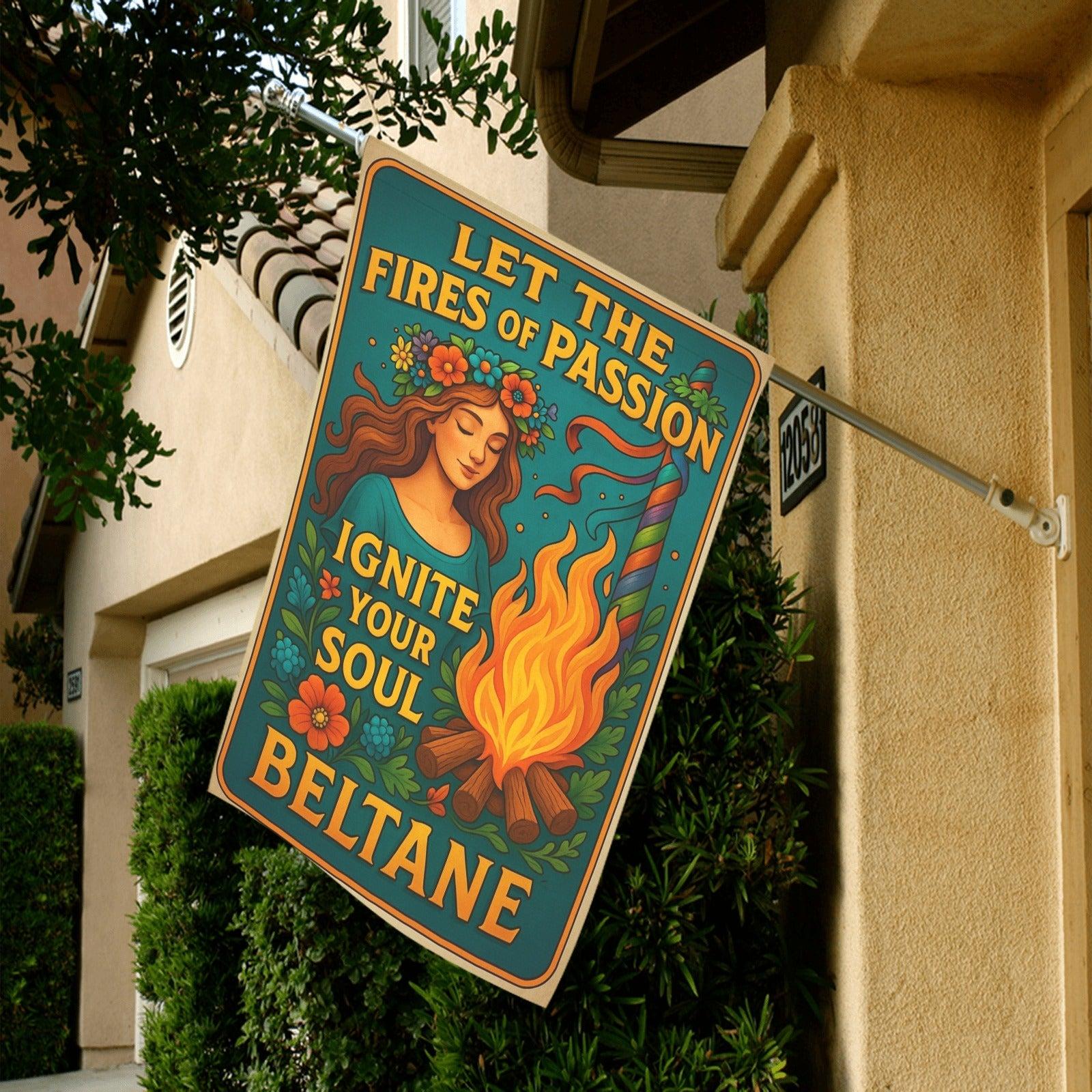 Wiccan Beltane Sabbat Garden Flag and House Flag for Pagan Home Decor-MoonChildWorld