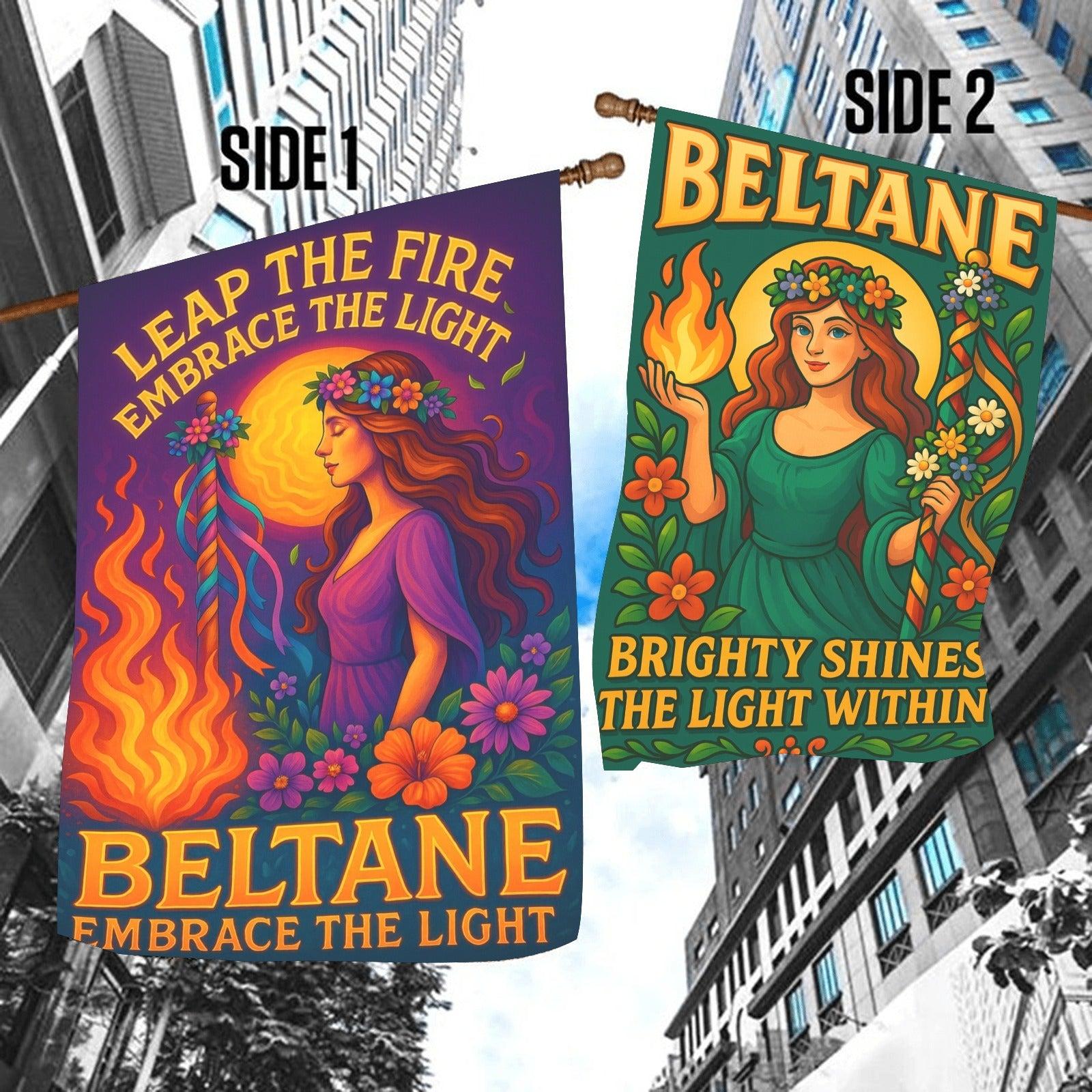 Wiccan Beltane Sabbat Garden Flag and House Flag for Pagan Home Decor-MoonChildWorld